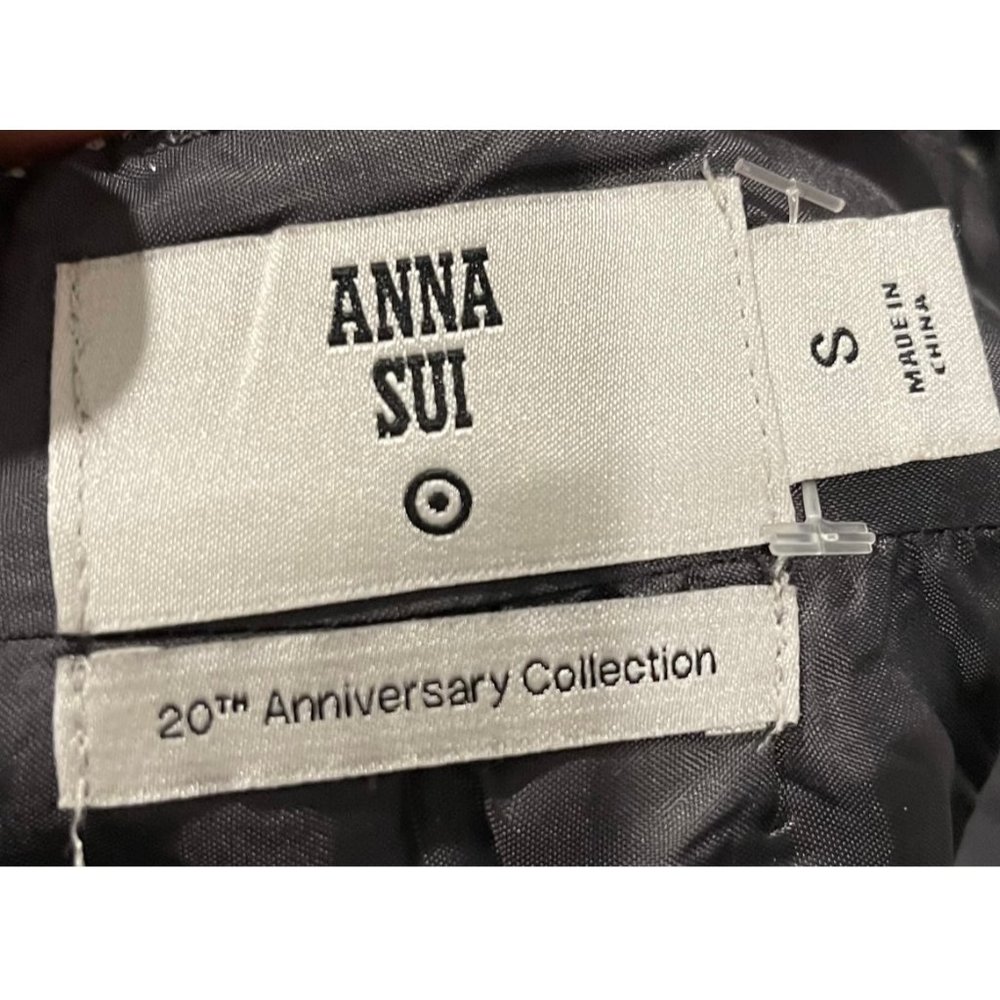 ANNA SUI Boucle Shift Wool Blend Mini Dress - Picture 5 of 9